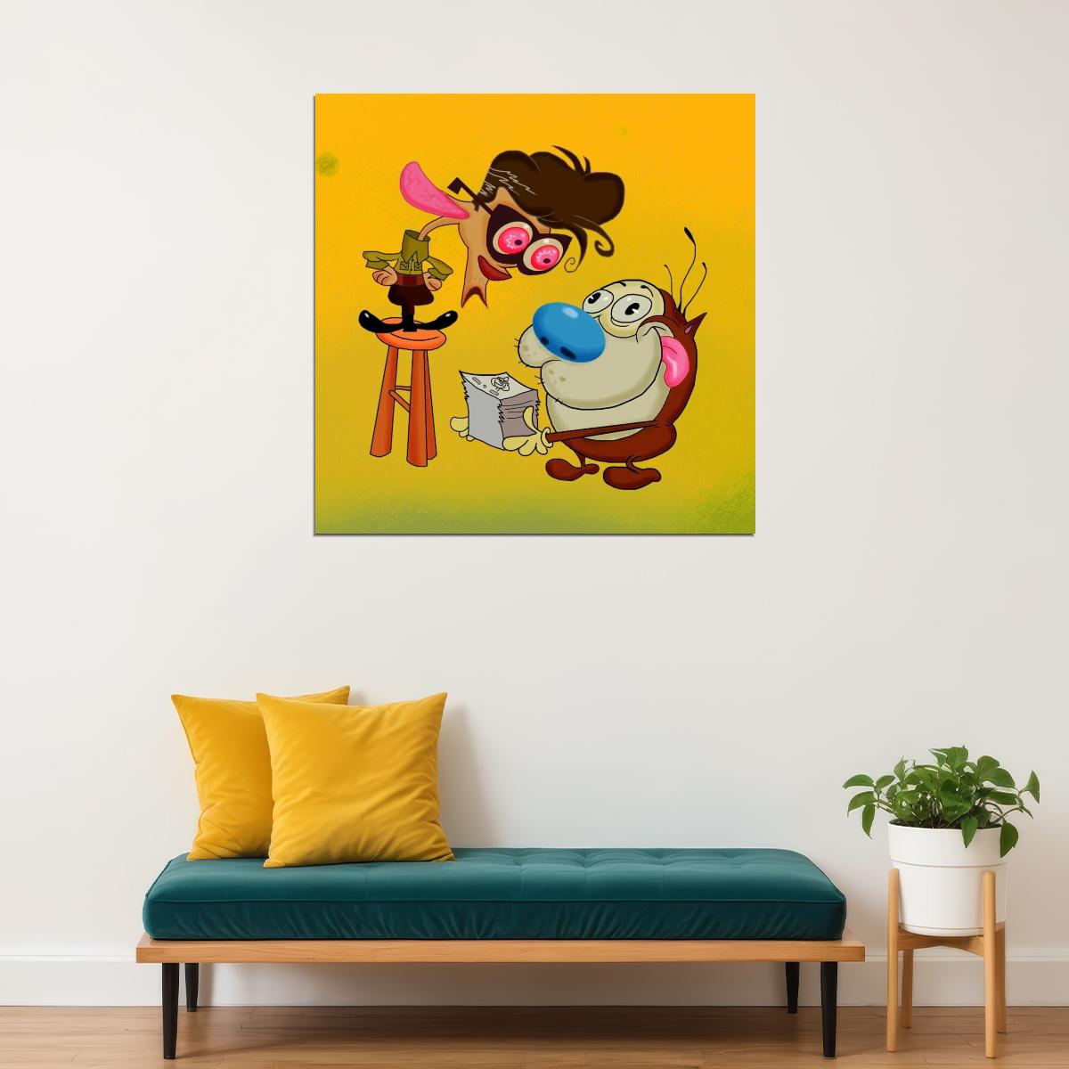 The Ren & Stimpy Show Tv Series Poster Iconic Animated Comedy Art Print - xonomax