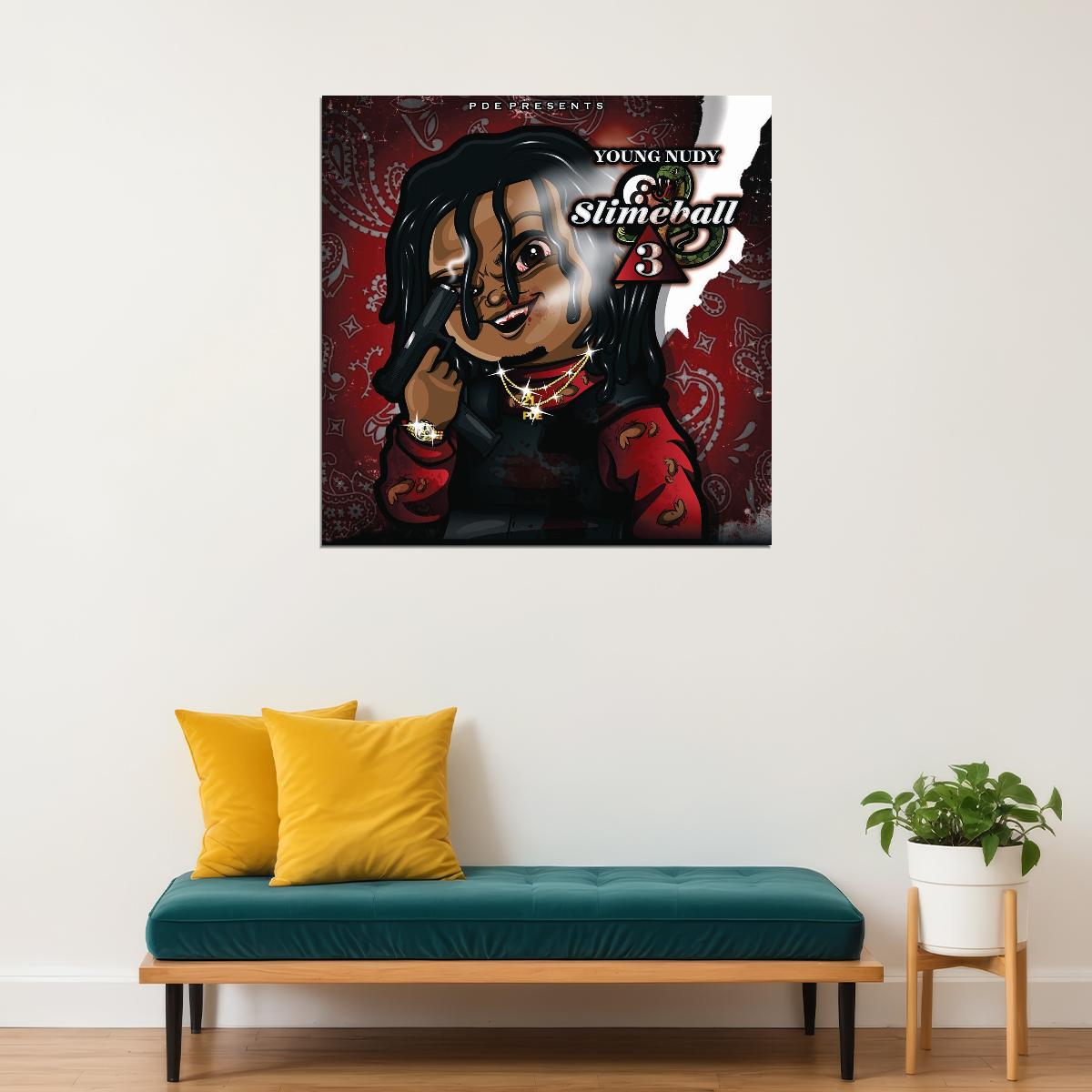 Young Nudy Slimeball Album Cover Art Rapper Music Poster