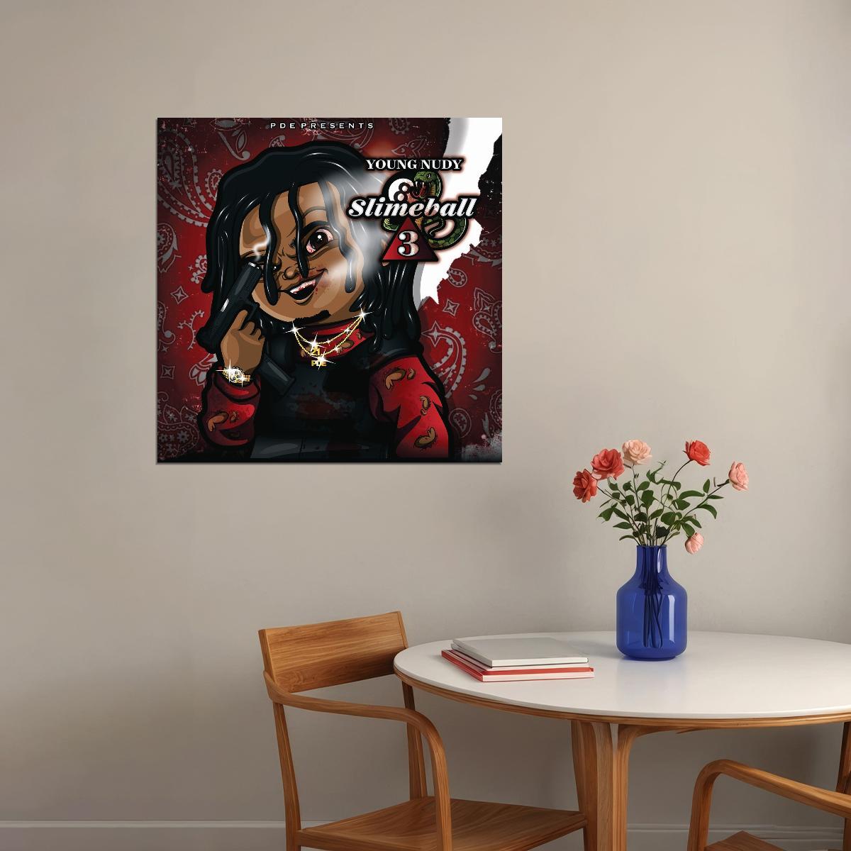 Young Nudy Slimeball Album Cover Art Rapper Music Poster