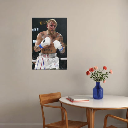 Jake Paul Boxing Sports Poster Youtube Star Wall Art Motivational Sports Print