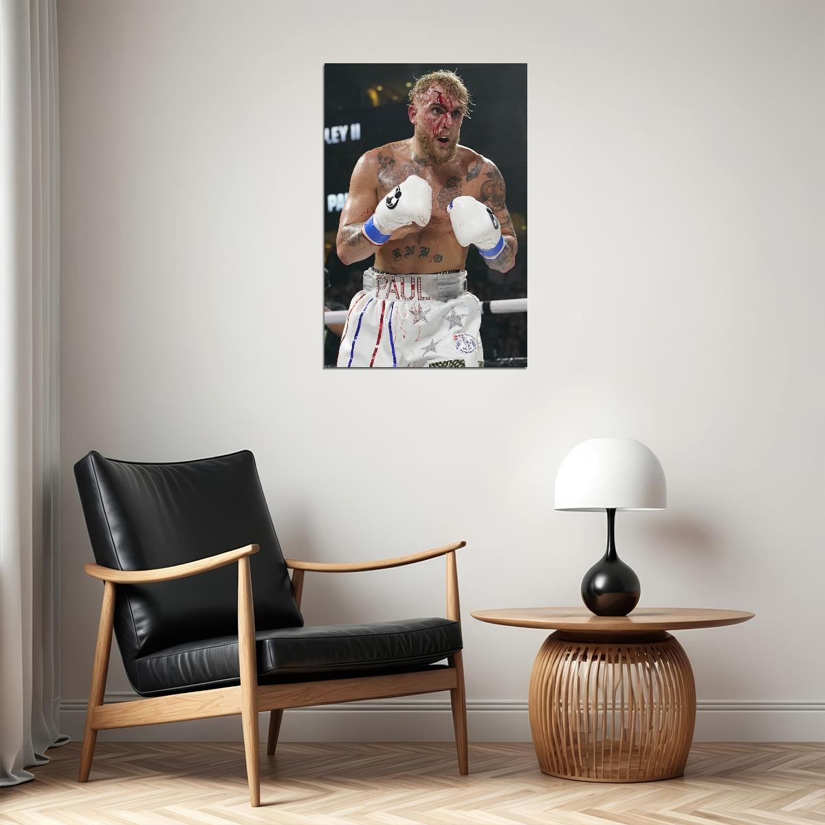 Jake Paul Boxing Sports Poster Youtube Star Wall Art Motivational Sports Print