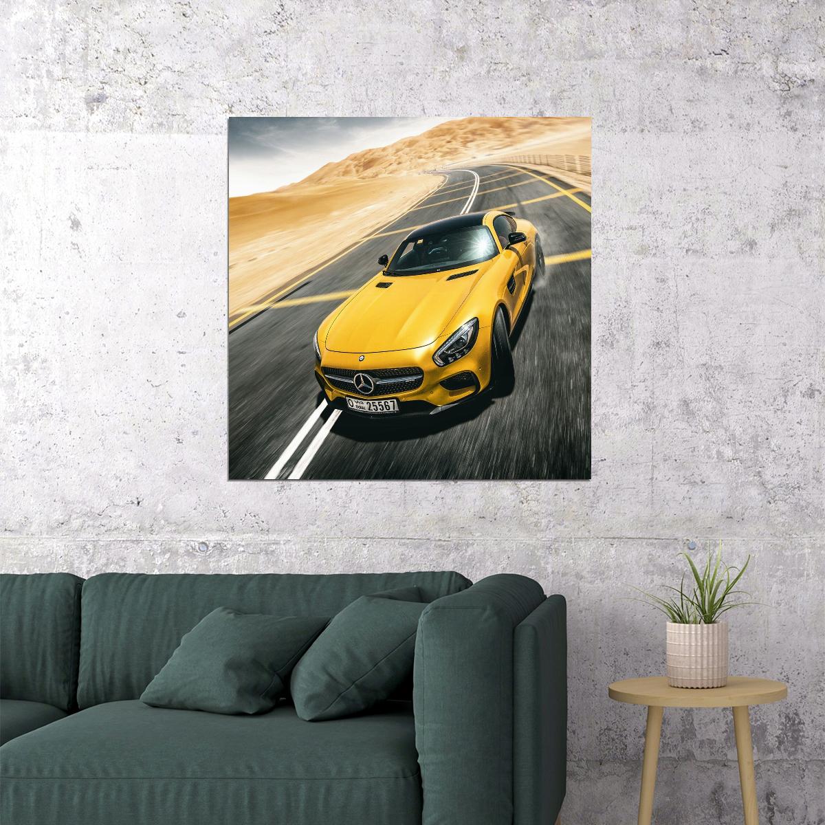 Mercedes-benz Car Poster Sports Vehicle Wall Art Supercar