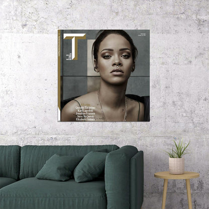 Rihanna Music Poster Singer Wall Art Print