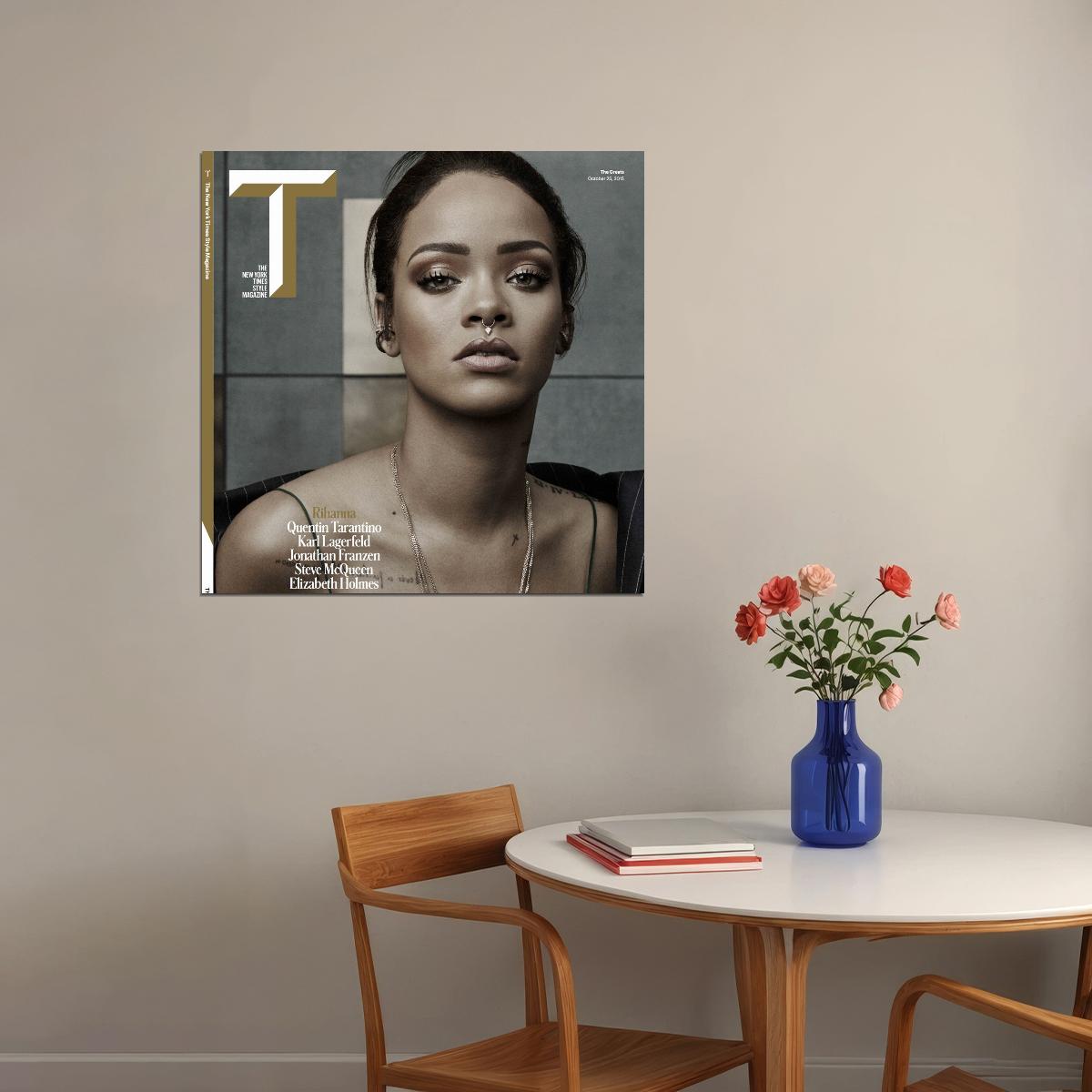 Rihanna Music Poster Singer Wall Art Print