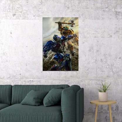 Transformers Sci-fi Movie Poster Iconic Epic Robot Battle Film Print