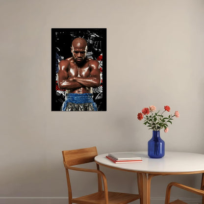 Floyd Mayweather Boxing Poster Undefeated Champion Wall Art Motivational Sports Print