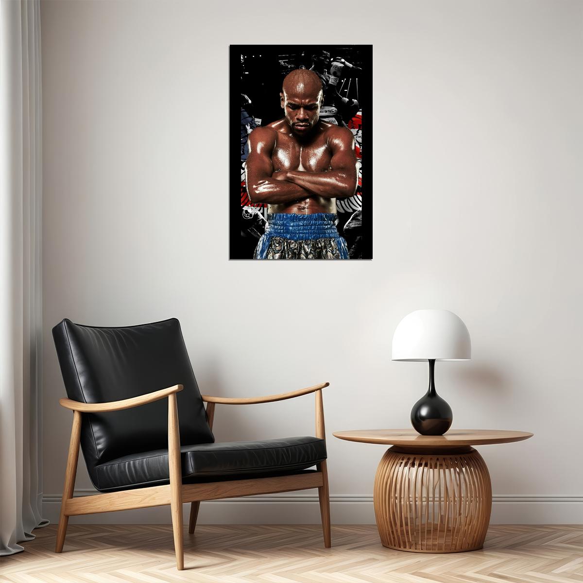 Floyd Mayweather Boxing Poster Undefeated Champion Wall Art Motivational Sports Print