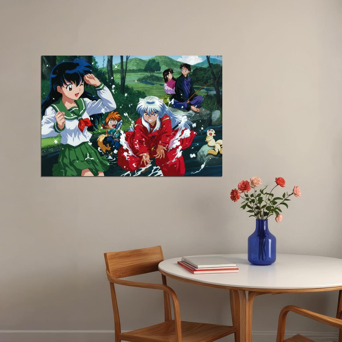 Inuyasha Anime Poster Japanese Animation Wall Art Manga Series Print