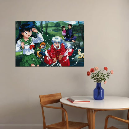 Inuyasha Anime Poster Japanese Animation Wall Art Manga Series Print