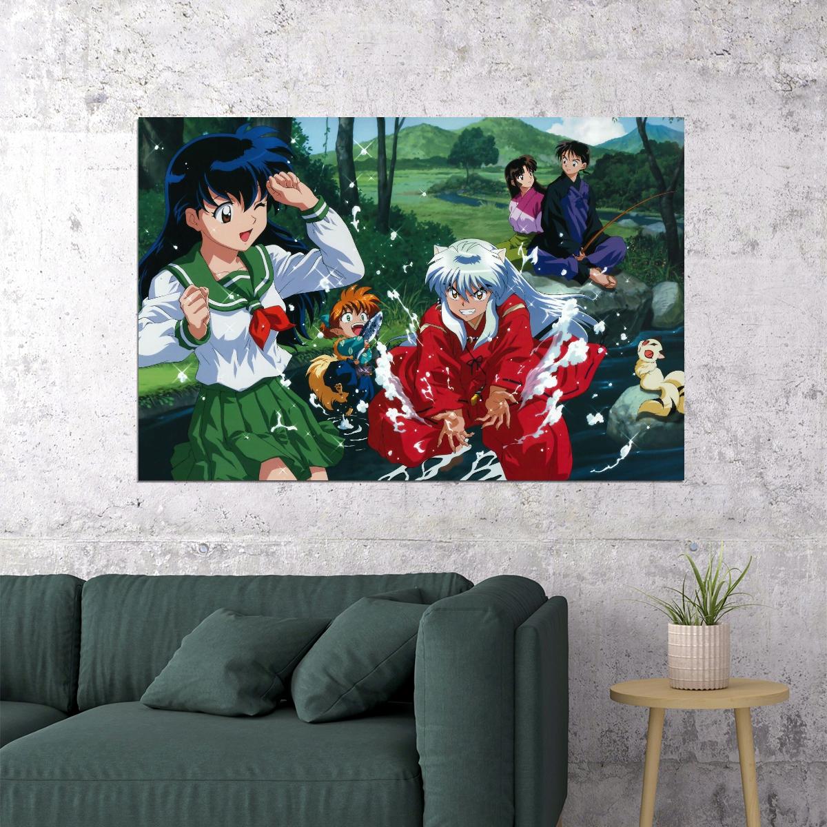 Inuyasha Anime Poster Japanese Animation Wall Art Manga Series Print