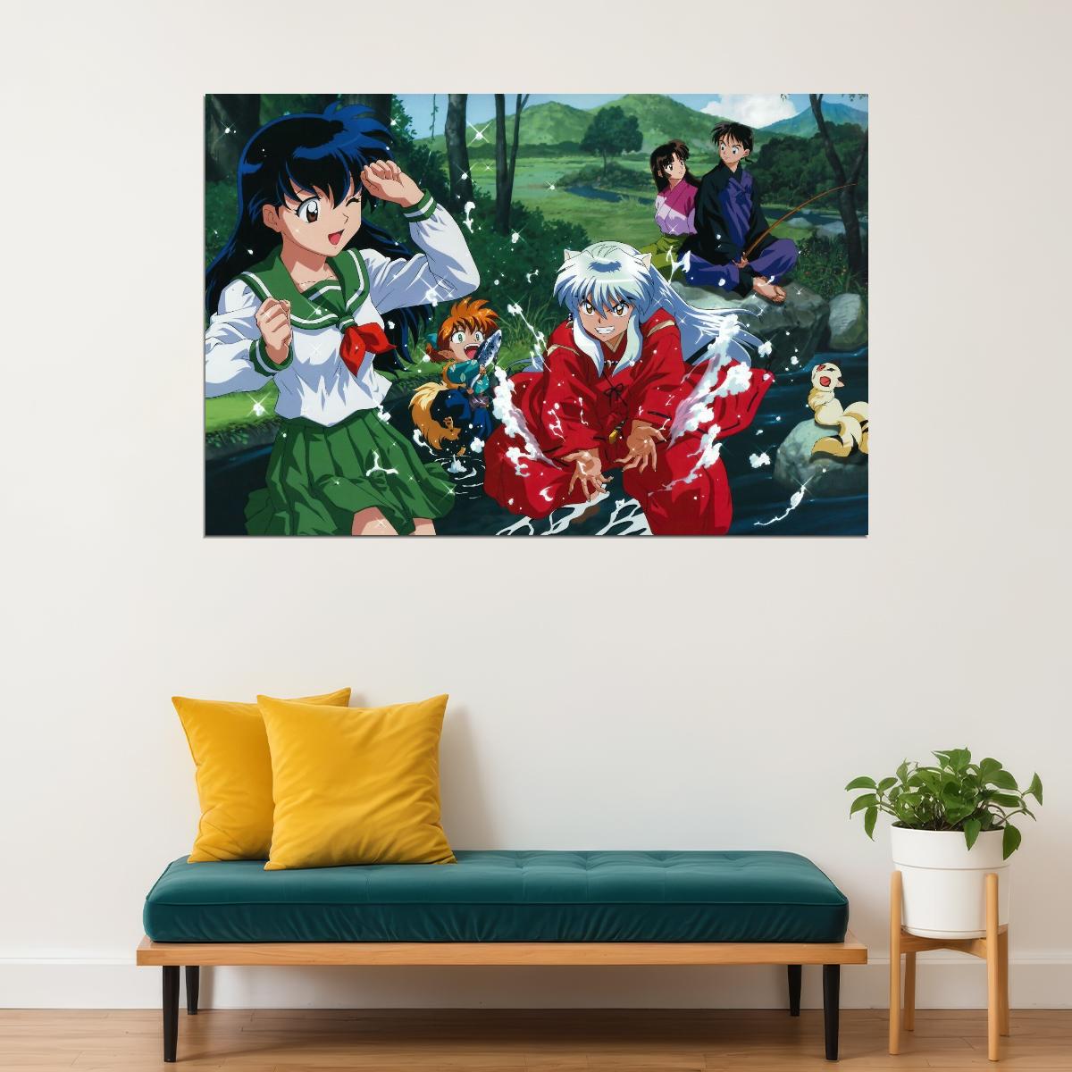 Inuyasha Anime Poster Japanese Animation Wall Art Manga Series Print