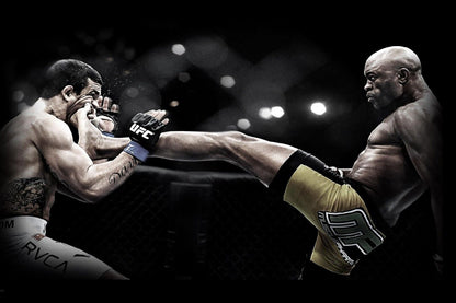 Anderson "the Spider" Silva Poster Mma Fighter Wall Art Ufc Champion Sports Print