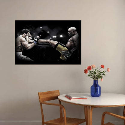 Anderson "the Spider" Silva Poster Mma Fighter Wall Art Ufc Champion Sports Print