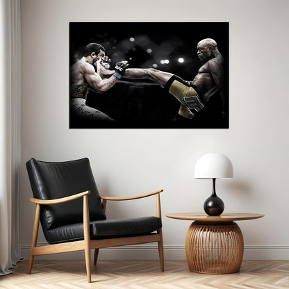 Anderson "the Spider" Silva Poster Mma Fighter Wall Art Ufc Champion Sports Print