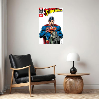 Superman Comic Book Poster Iconic Dc Superhero Wall Art