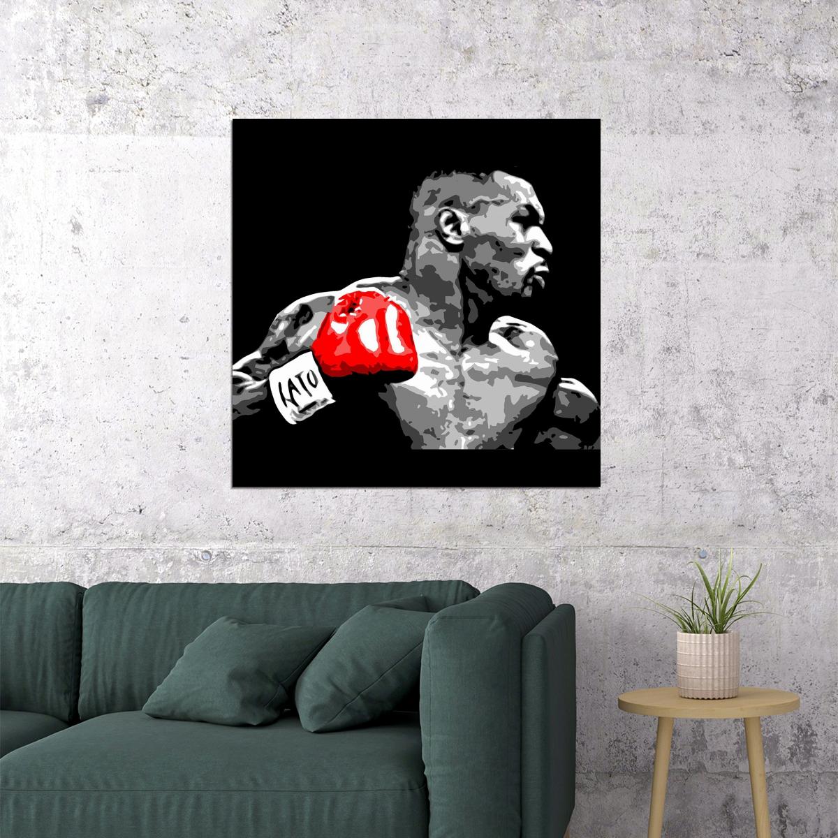 Mike Tyson Boxing Poster Motivational Sports Print Wall Art