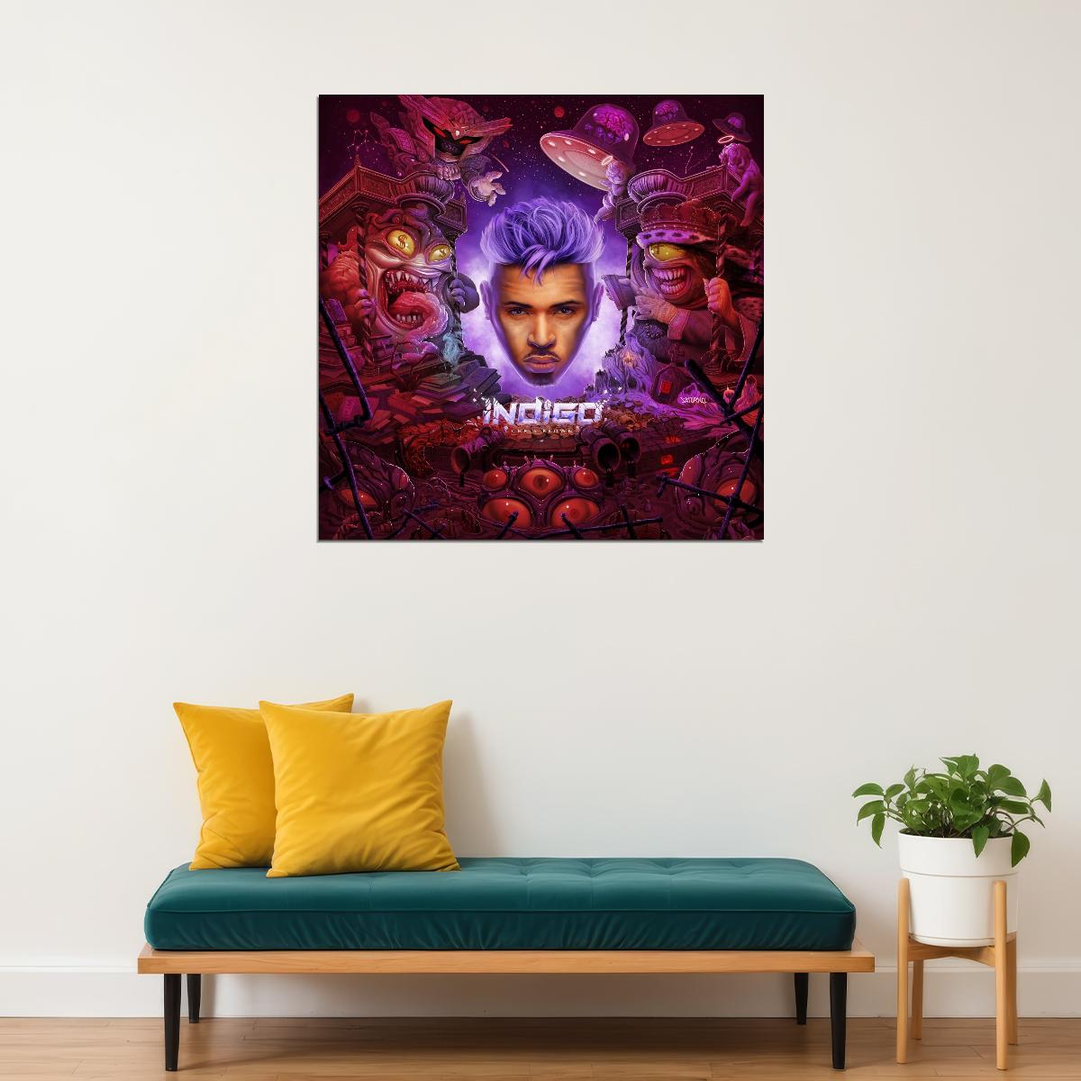 Chris Brown Indigo Album Cover Art R&b Music Poster Singer Music Print