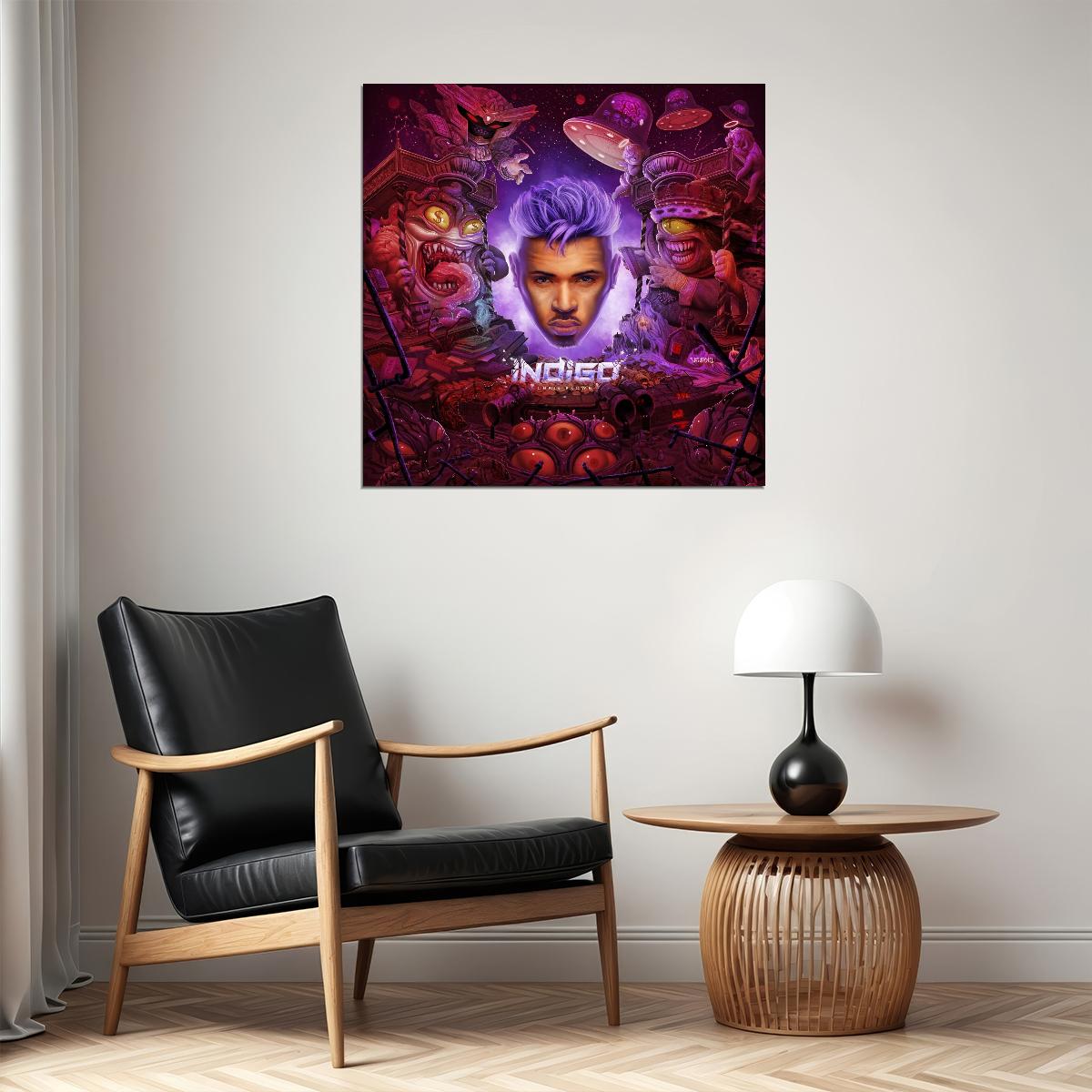 Chris Brown Indigo Album Cover Art R&b Music Poster Singer Music Print