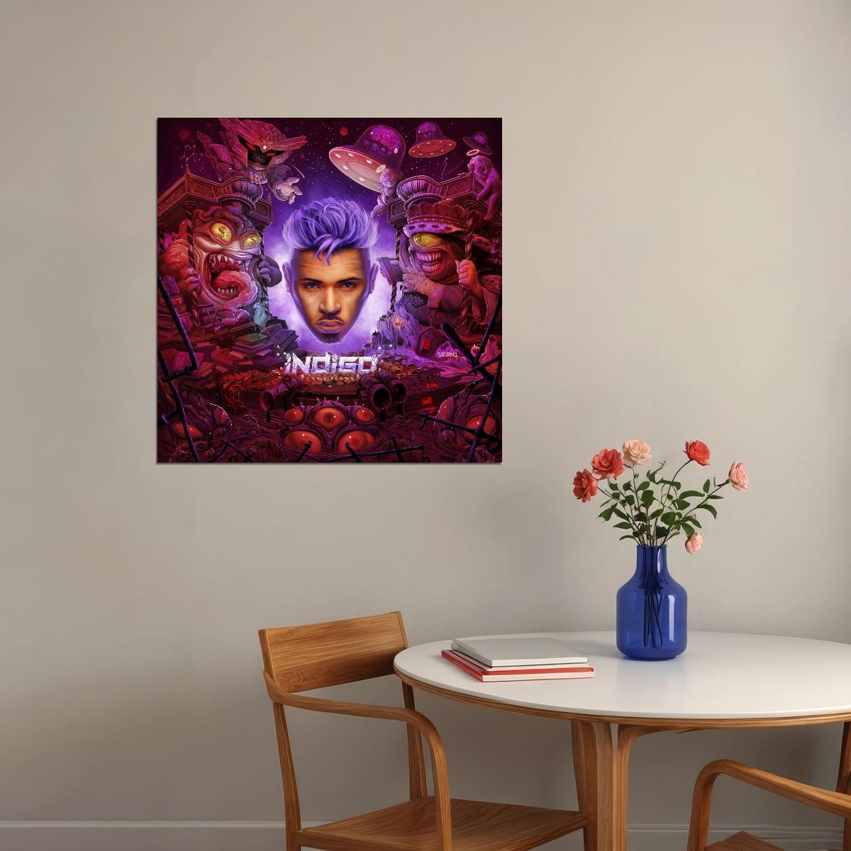 Chris Brown Indigo Album Cover Art R&b Music Poster Singer Music Print