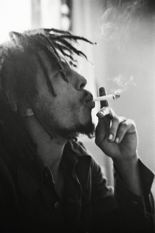 Bob Marley Poster Reggae Music Legend Wall Art Smoking Print