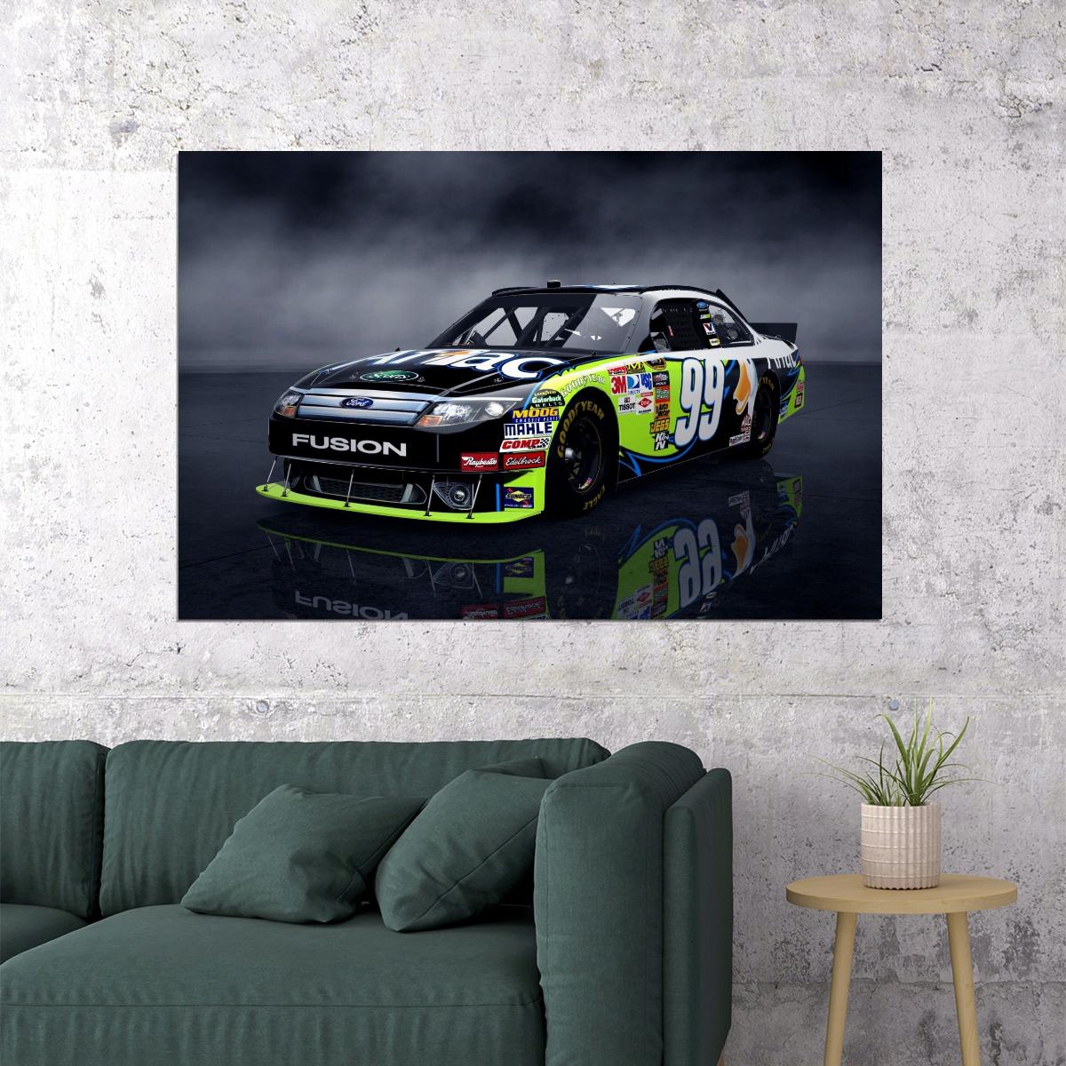 Carl Edwards Fusion Nascar Racing Poster Stock Car Driver Wall Art Sports Print