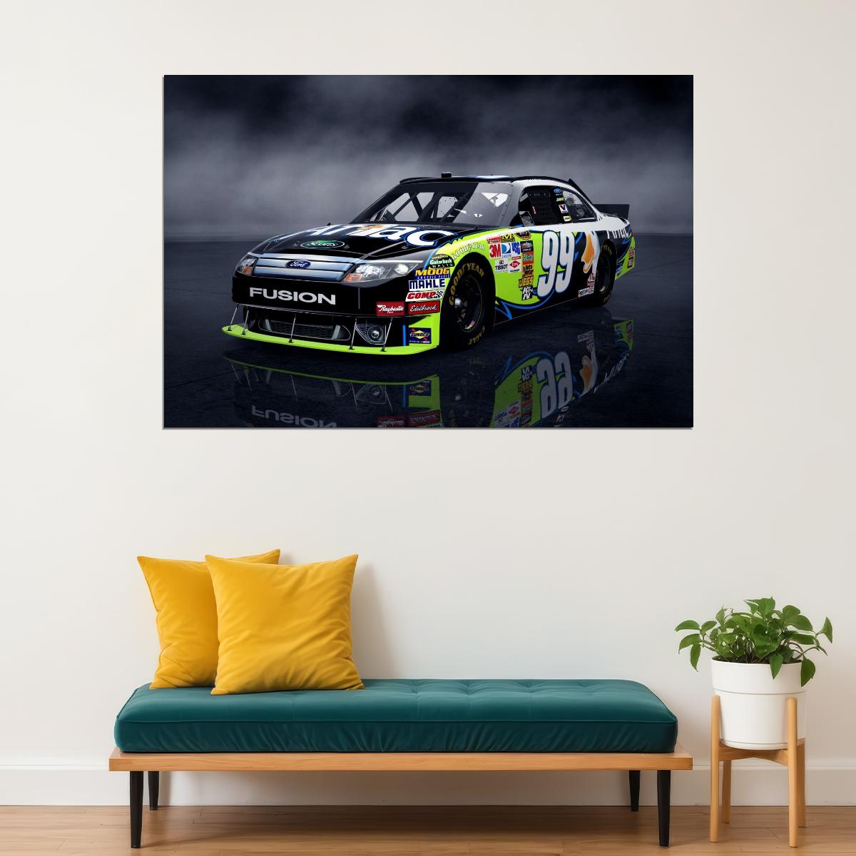 Carl Edwards Fusion Nascar Racing Poster Stock Car Driver Wall Art Sports Print