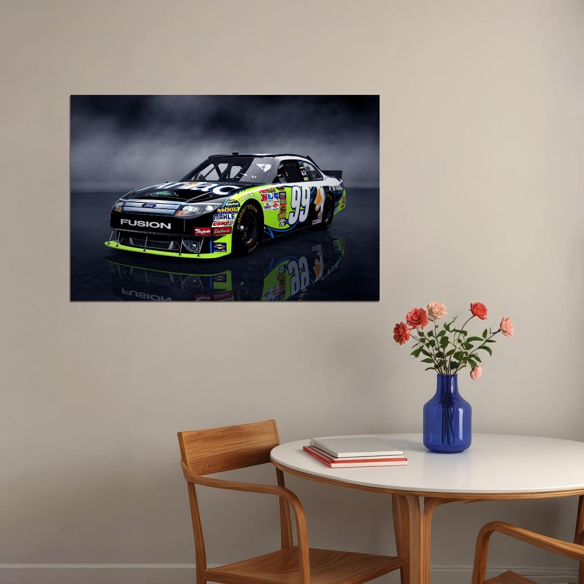 Carl Edwards Fusion Nascar Racing Poster Stock Car Driver Wall Art Sports Print