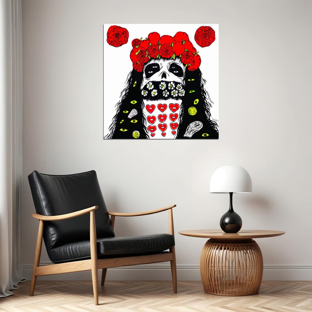 Grimes Album Cover Art Electronic Music Poster Synth-pop Artist Music Print - xonomax