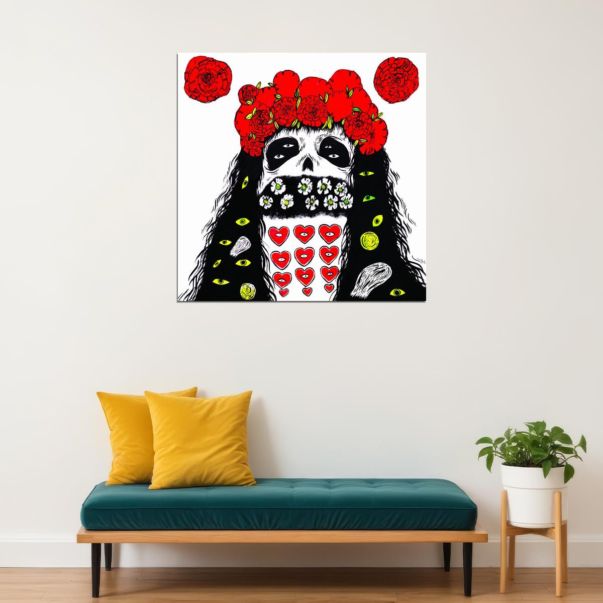 Grimes Album Cover Art Electronic Music Poster Synth-pop Artist Music Print - xonomax