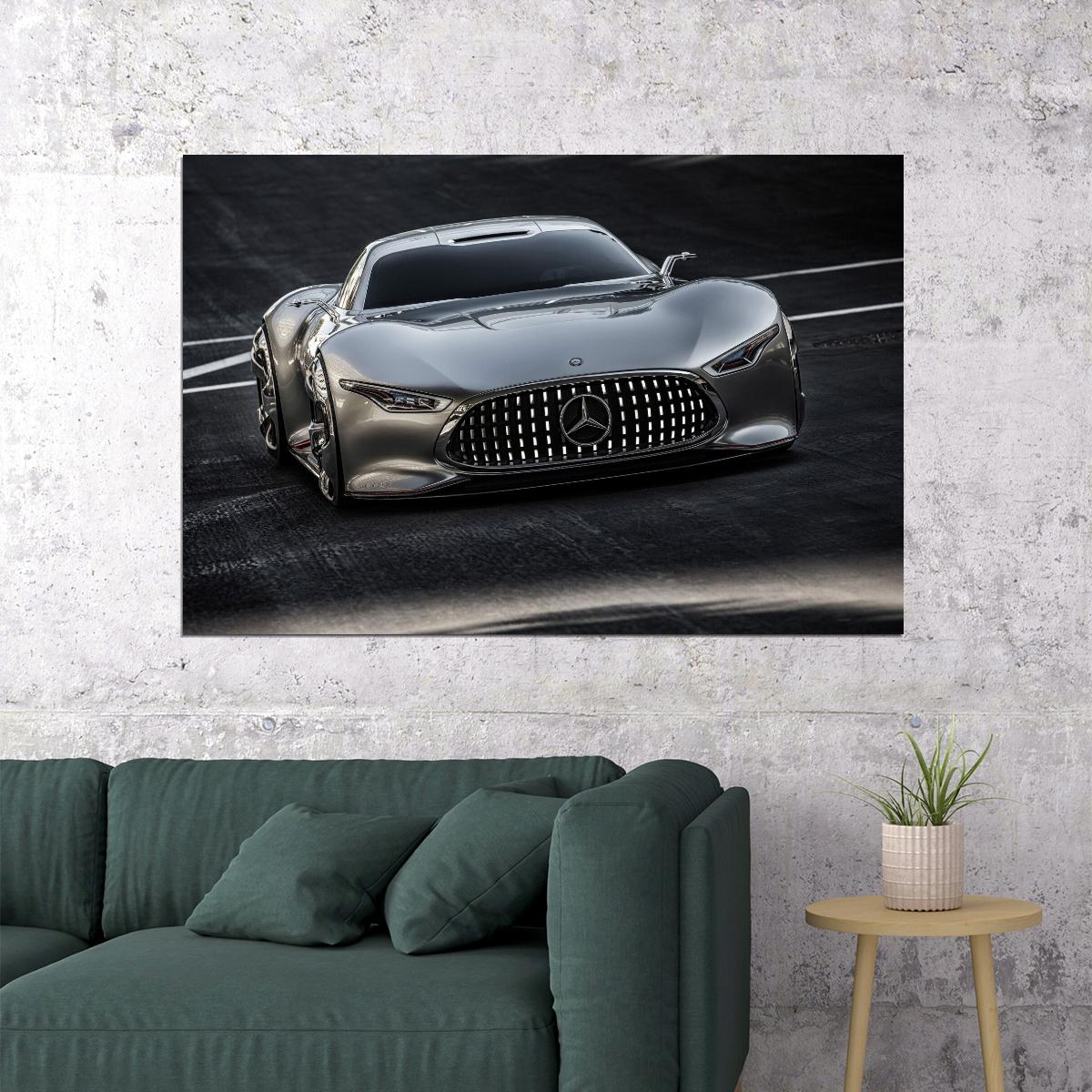 Mercedes-benz Car Poster Sports Vehicle Wall Art Supercar