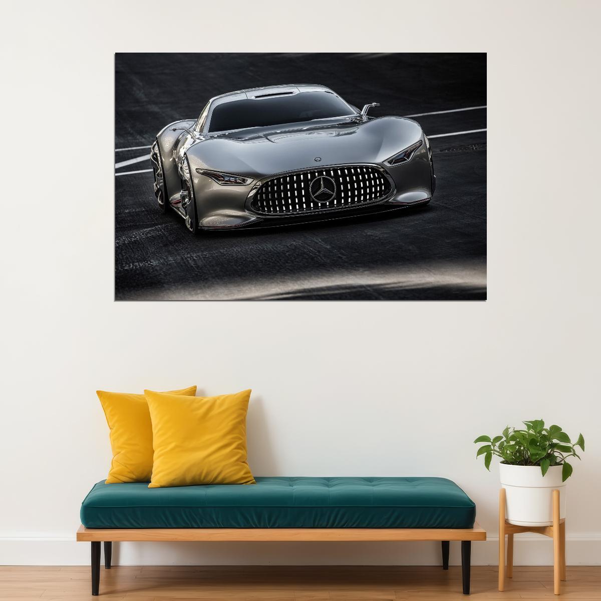 Mercedes-benz Car Poster Sports Vehicle Wall Art Supercar