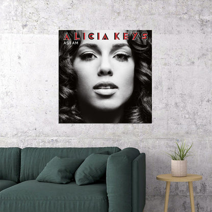 Alicia Keys As I Am Album Cover Art R&b Music Poster Singer Music Print