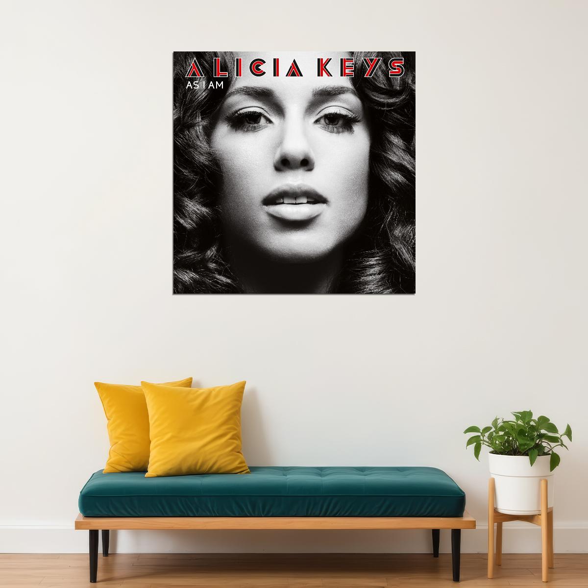 Alicia Keys As I Am Album Cover Art R&b Music Poster Singer Music Print