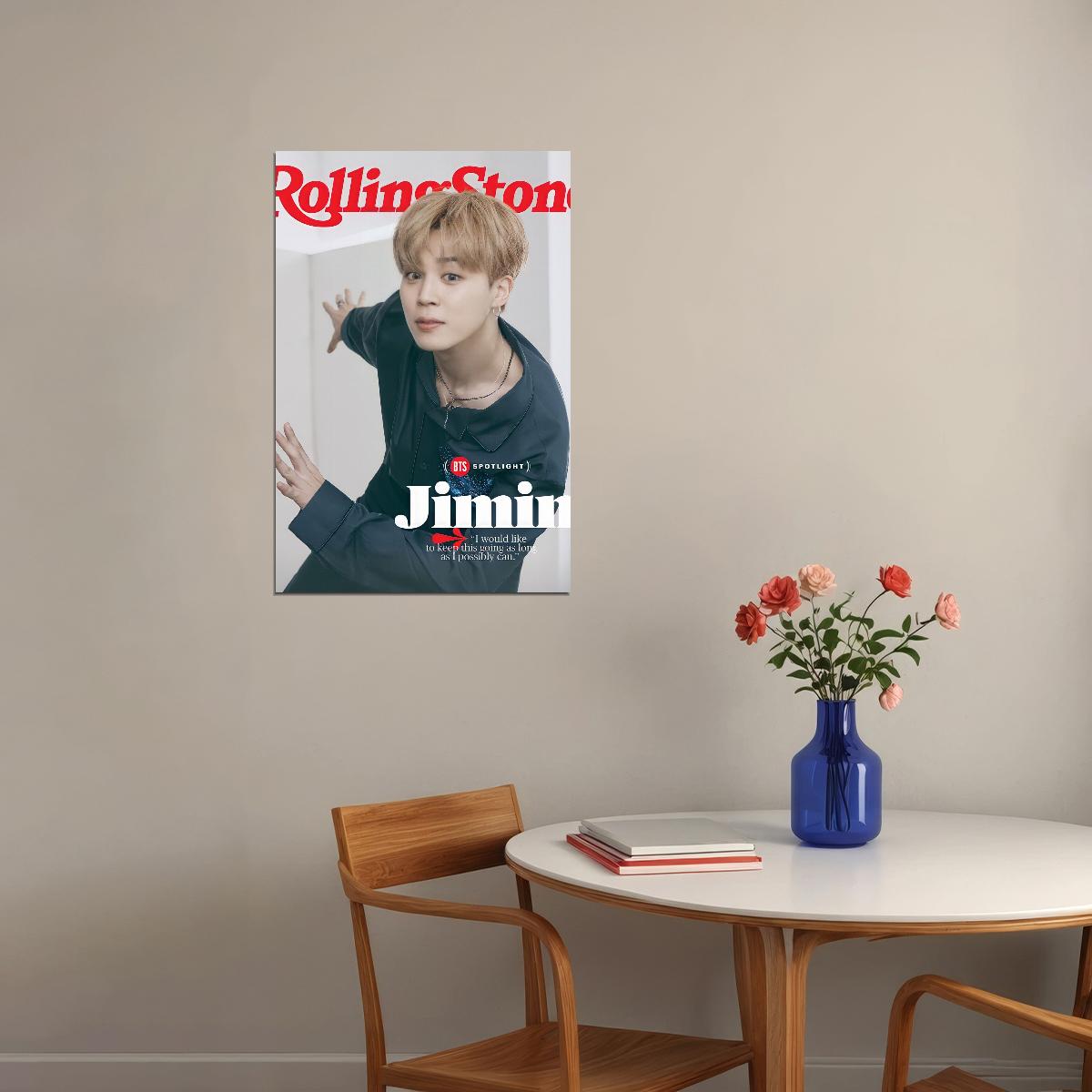 Rolling Stone Bts Jimin Magazine Cover K-pop Music Poster Wall Art Print