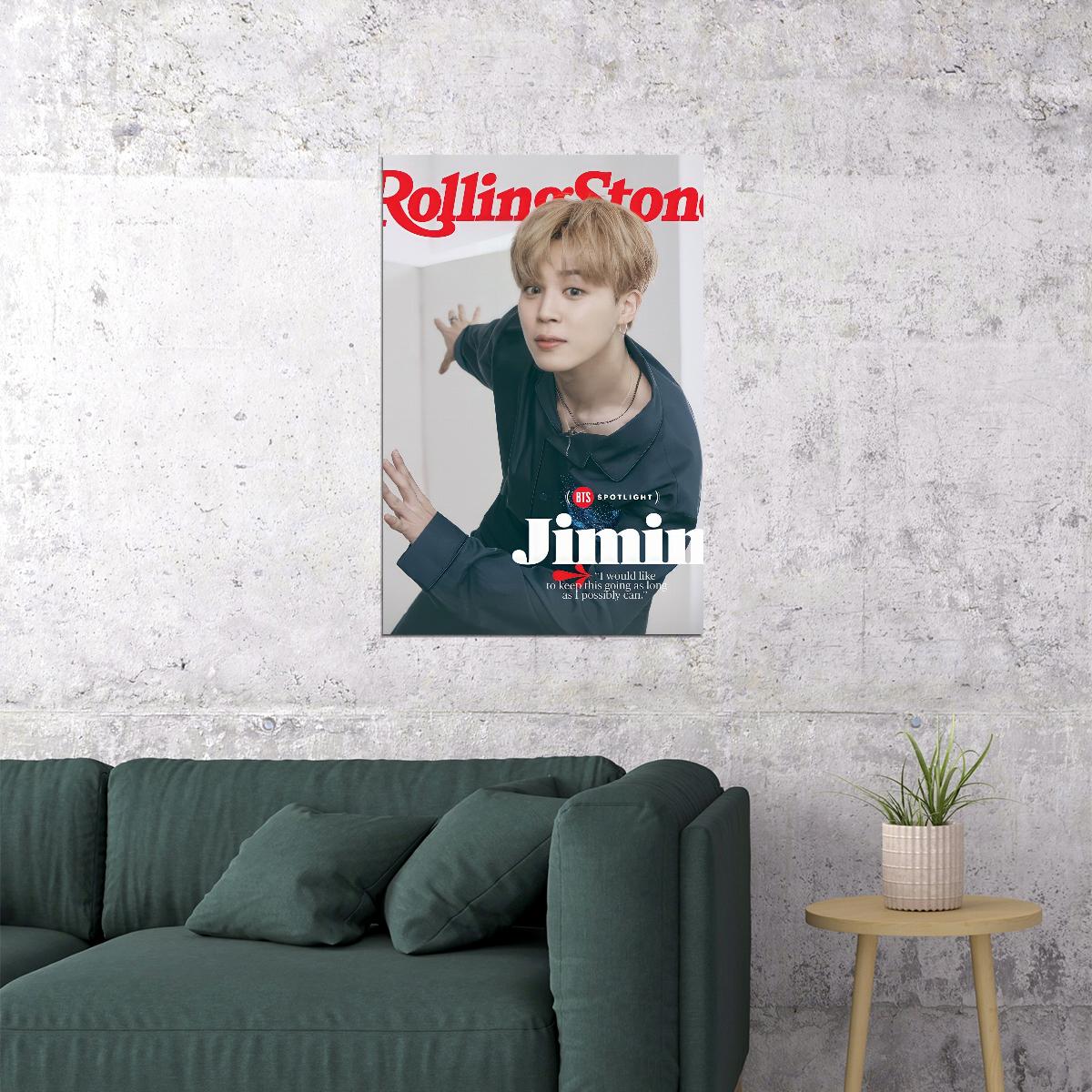 Rolling Stone Bts Jimin Magazine Cover K-pop Music Poster Wall Art Print