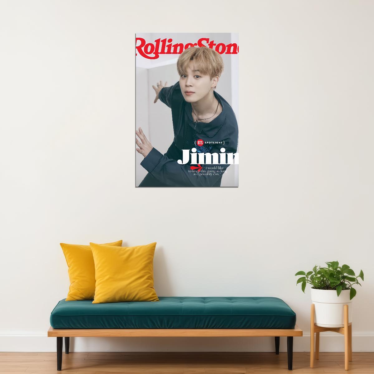 Rolling Stone Bts Jimin Magazine Cover K-pop Music Poster Wall Art Print