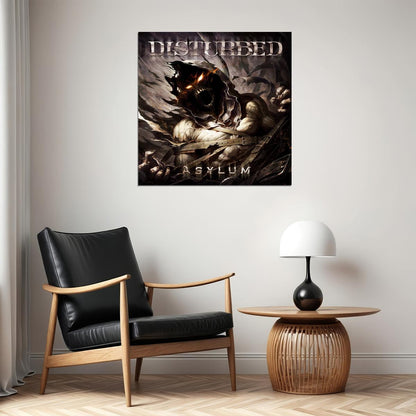 Disturbed Asylum Album Cover Art Rock Music Poster Heavy Metal Band Music Print