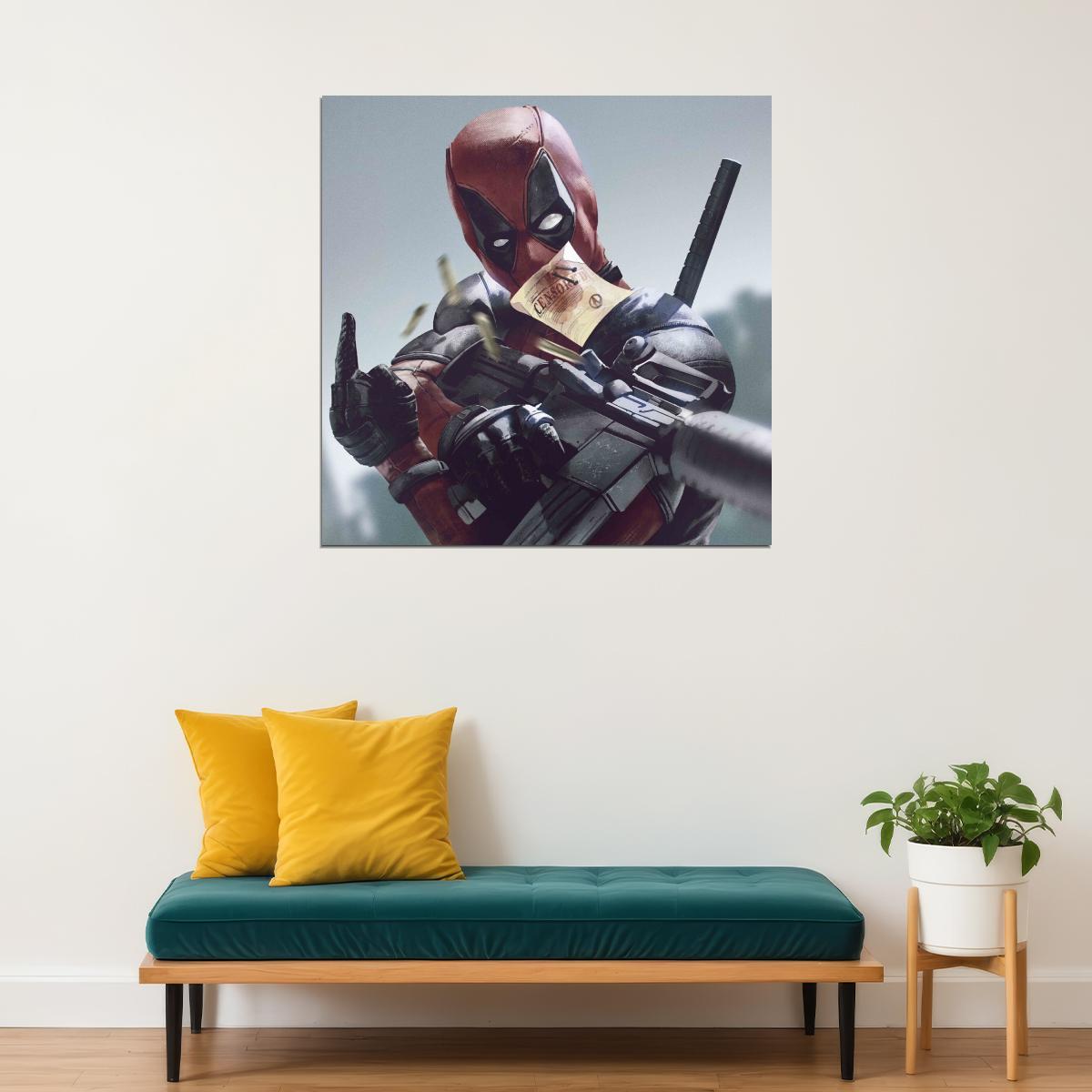 Deadpool Movie Poster Marvel Superhero Wall Art Action Film Print