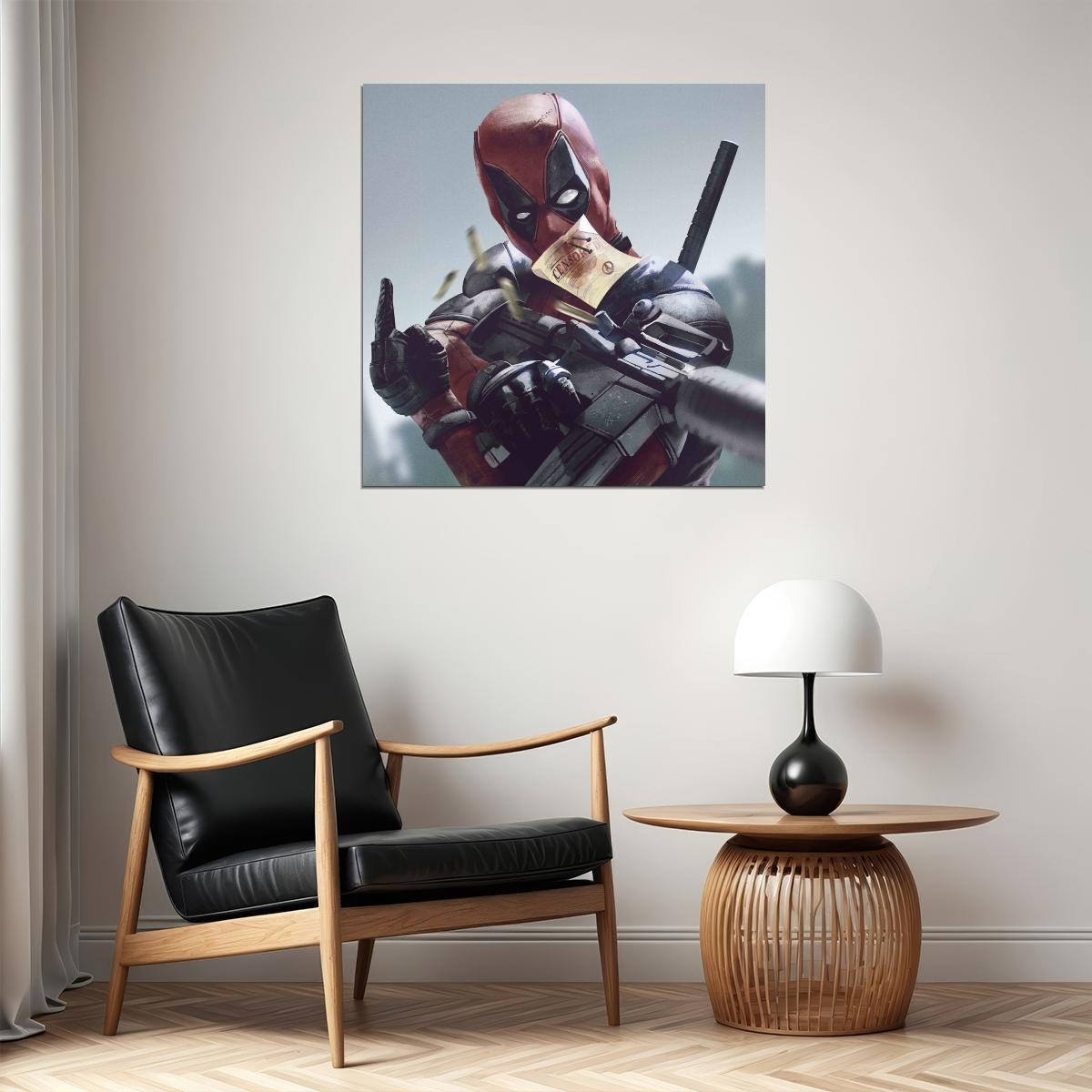 Deadpool Movie Poster Marvel Superhero Wall Art Action Film Print