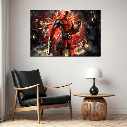 Deadpool Movie Poster Marvel Superhero Wall Art Action Film Print