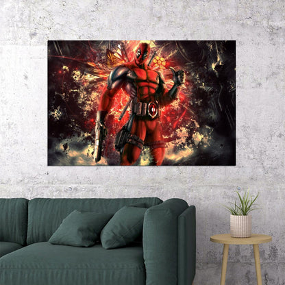 Deadpool Movie Poster Marvel Superhero Wall Art Action Film Print