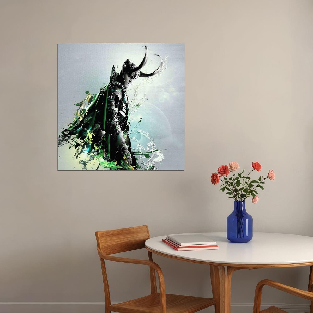 Asgard's Loki Poster Marvel Comics Supervillain Wall Art Comic Book And Movie Print