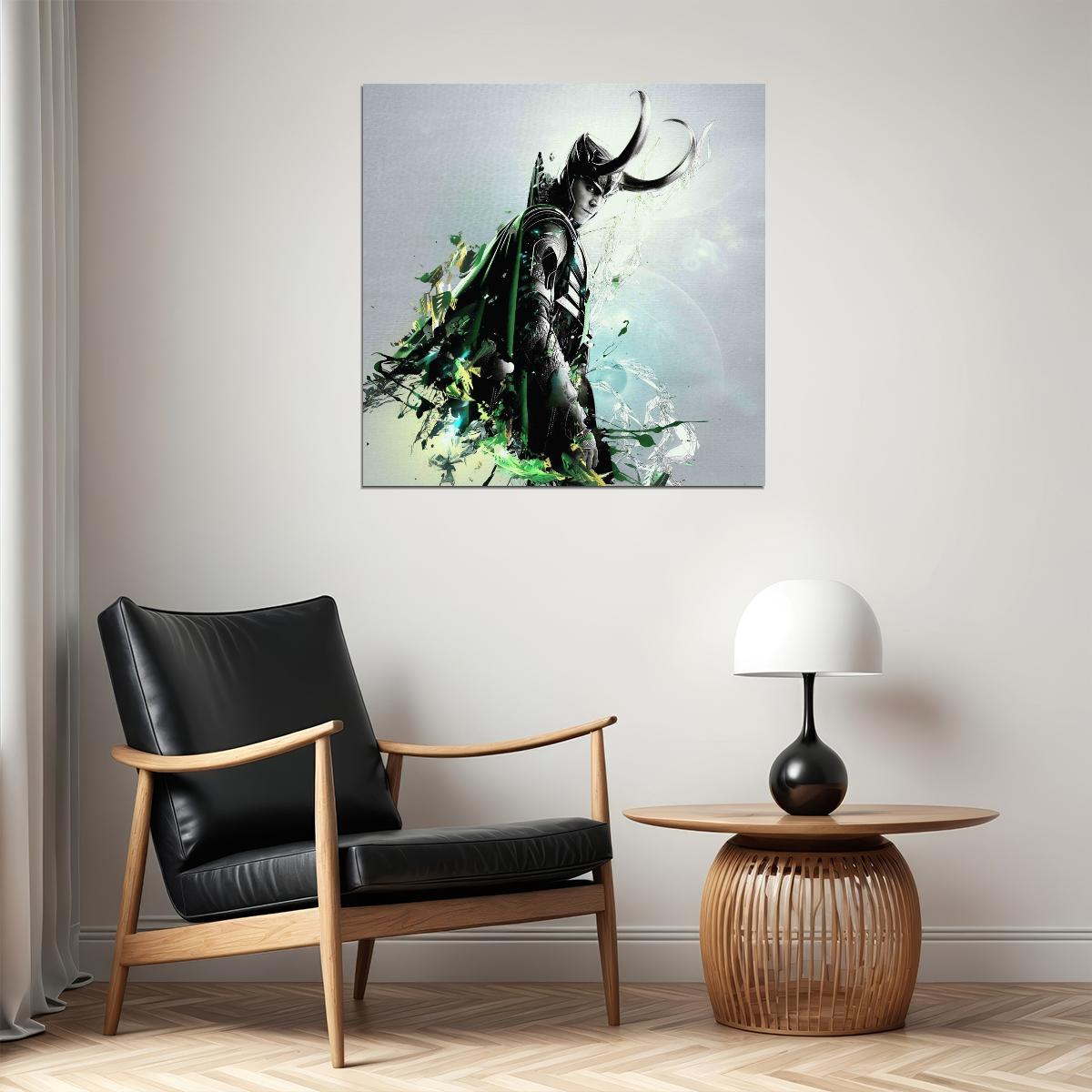 Asgard's Loki Poster Marvel Comics Supervillain Wall Art Comic Book And Movie Print