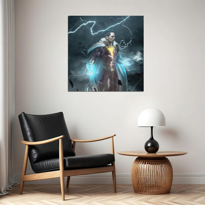 Shazam Comic Book Poster Epic Dc Superhero Wall Art