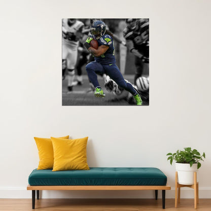 Marshawn Lynch Nfl Poster Famous Football Player Motivational Sports Print