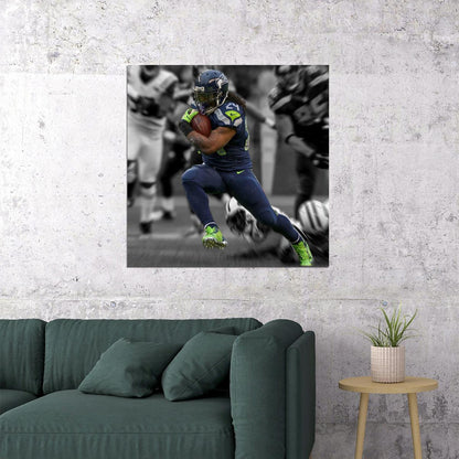 Marshawn Lynch Nfl Poster Famous Football Player Motivational Sports Print