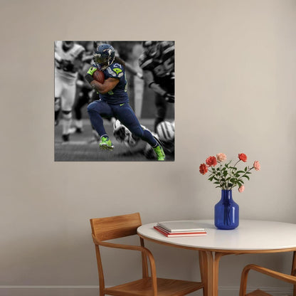 Marshawn Lynch Nfl Poster Famous Football Player Motivational Sports Print