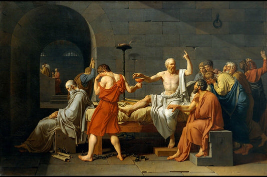 The Death Of Socrates Artwork Poster Iconic Classical Painting Art Print - xonomax