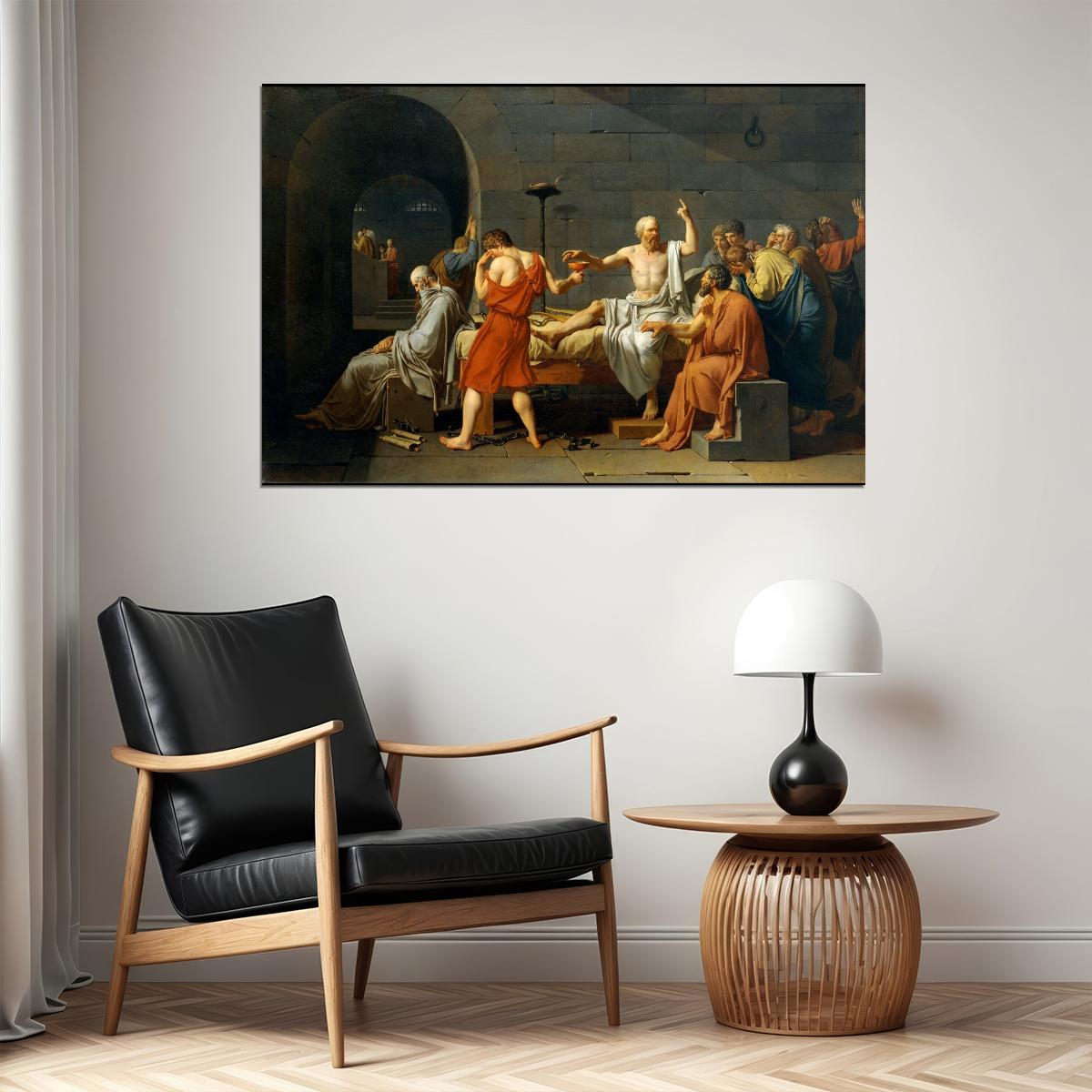 The Death Of Socrates Artwork Poster Iconic Classical Painting Art Print - xonomax