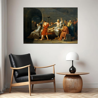 The Death Of Socrates Artwork Poster Iconic Classical Painting Art Print - xonomax
